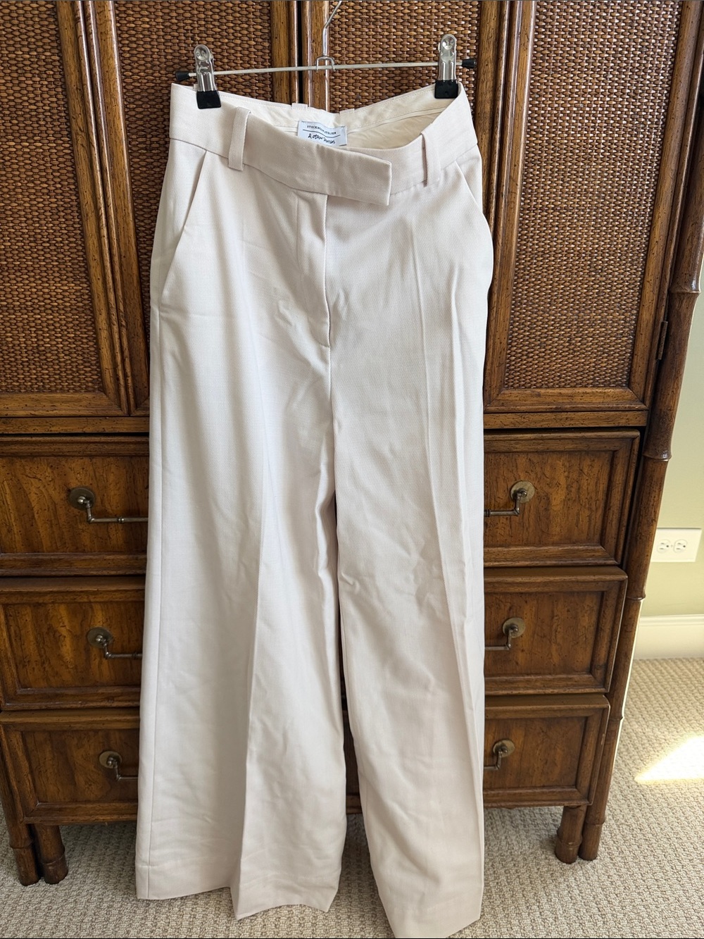 Classic Wide-Leg Dress Pants - Cream
